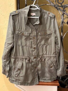 LOFT Military Green Utility Jacket